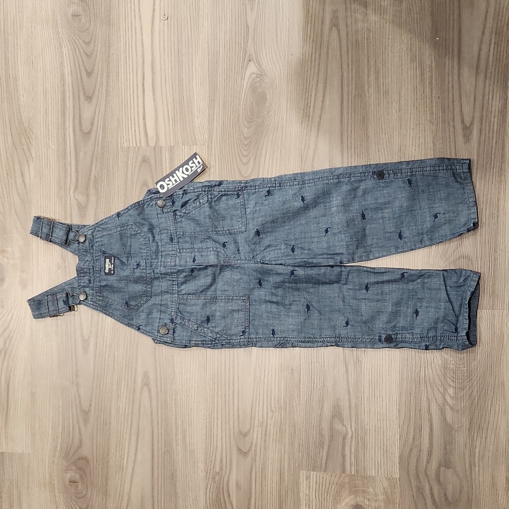 OshKosh B'gosh Dino Overall Bibs Size 4T